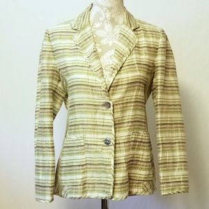 Velardi Touch Striped Crinkle Blazer 91-96-165